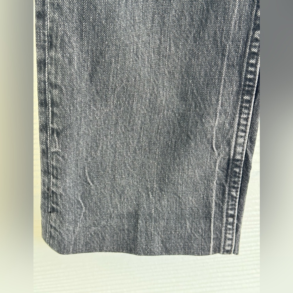 ZARA Black Washed Bootcut Jeans Women Size 4 EU 36 High Rise 100% Cotton - Picture 5 of 9